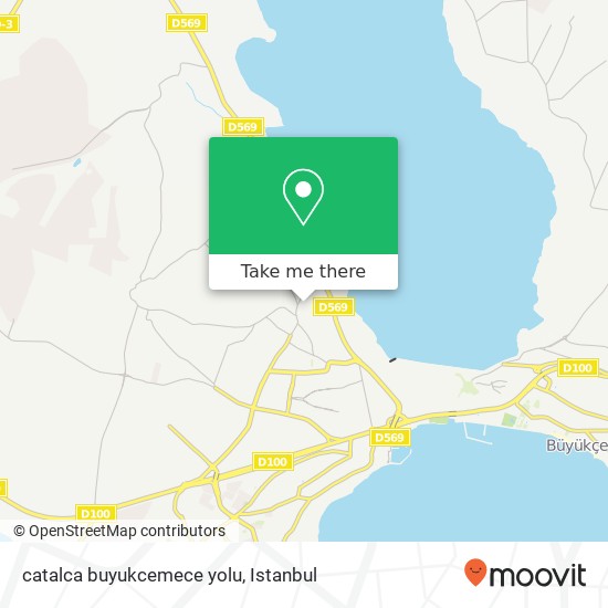 catalca buyukcemece yolu map