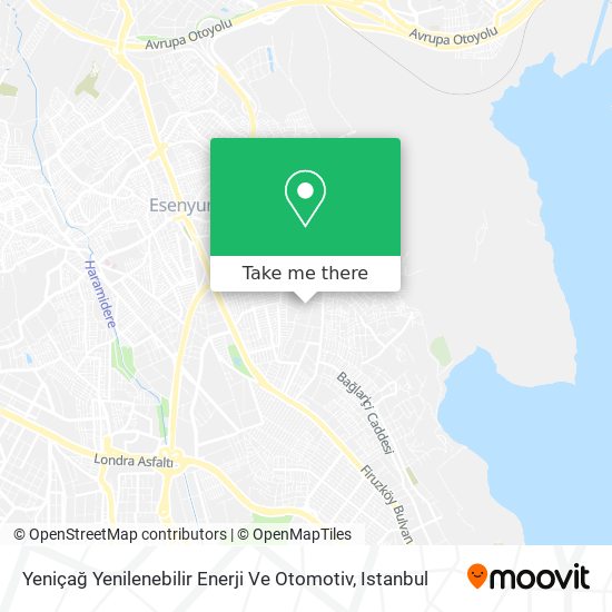 Yeniçağ Yenilenebilir Enerji Ve Otomotiv map