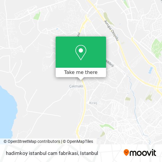 hadimkoy istanbul cam fabrikasi map