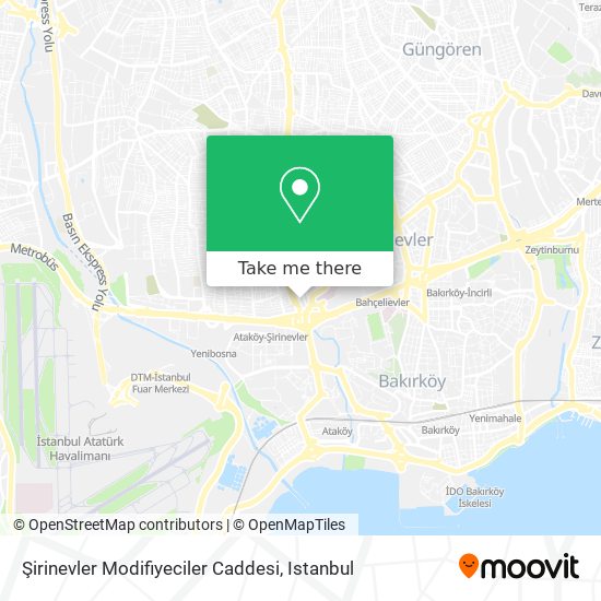 Şirinevler Modifiyeciler Caddesi map