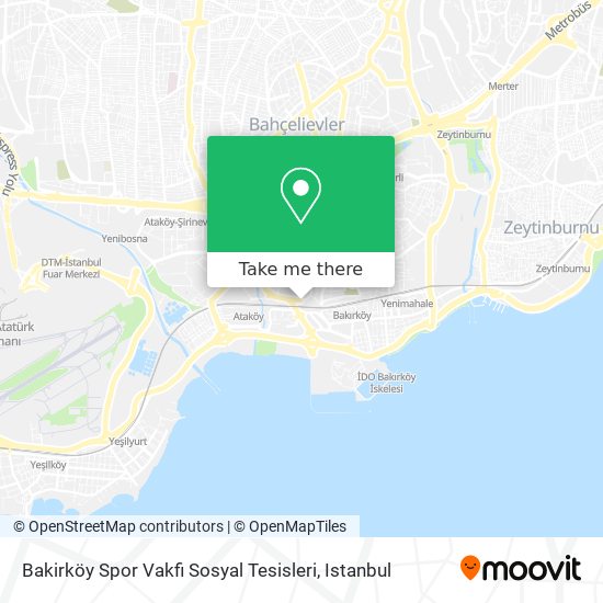 Bakirköy Spor Vakfi Sosyal Tesisleri map