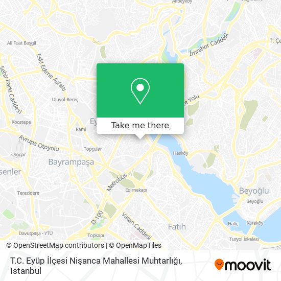 T.C. Eyüp İlçesi Nişanca Mahallesi Muhtarlığı map