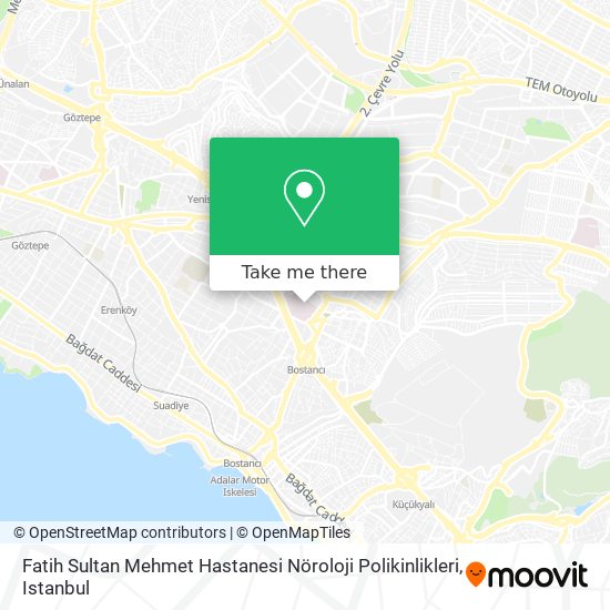 Fatih Sultan Mehmet Hastanesi Nöroloji Polikinlikleri map