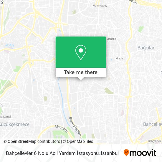 Bahçelievler 6 Nolu Acil Yardıım İstasyonu map