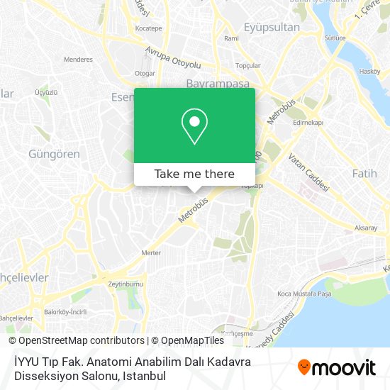 İYYU Tıp Fak. Anatomi Anabilim Dalı Kadavra Disseksiyon Salonu map