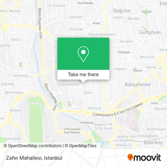 Zafer Mahallesi map