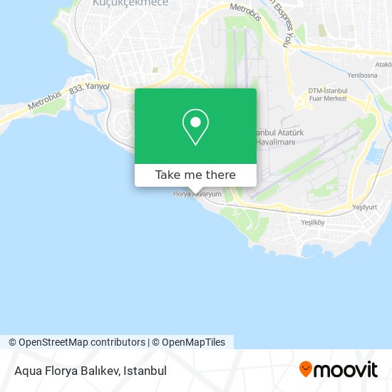Aqua Florya Balıkev map