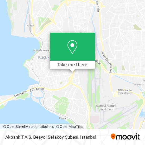 Akbank T.A.Ş. Beşyol Sefaköy Şubesi map