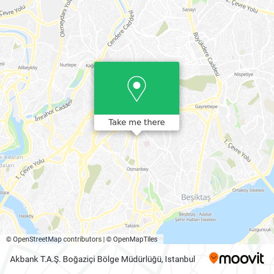 Akbank T.A.Ş. Boğaziçi Bölge Müdürlüğü map