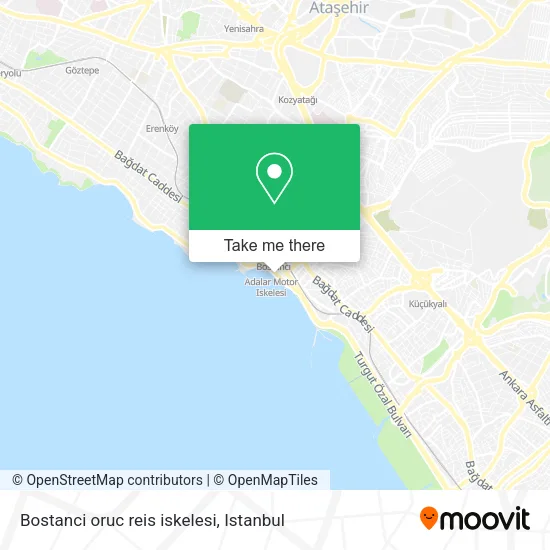Bostanci oruc reis iskelesi map