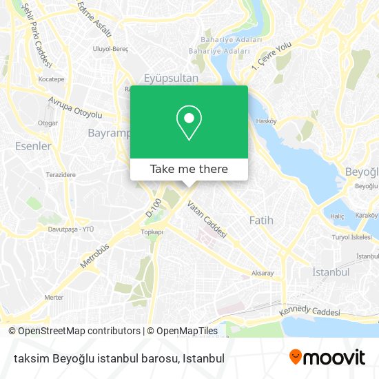 taksim Beyoğlu istanbul barosu map