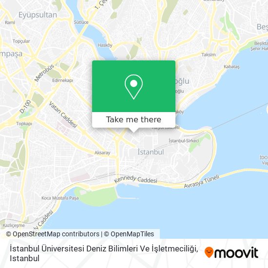 İstanbul Üniversitesi Deniz Bilimleri Ve İşletmeciliği map