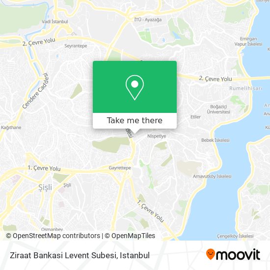 Ziraat Bankasi Levent Subesi map