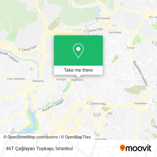 46T Çağlayan Topkapı map
