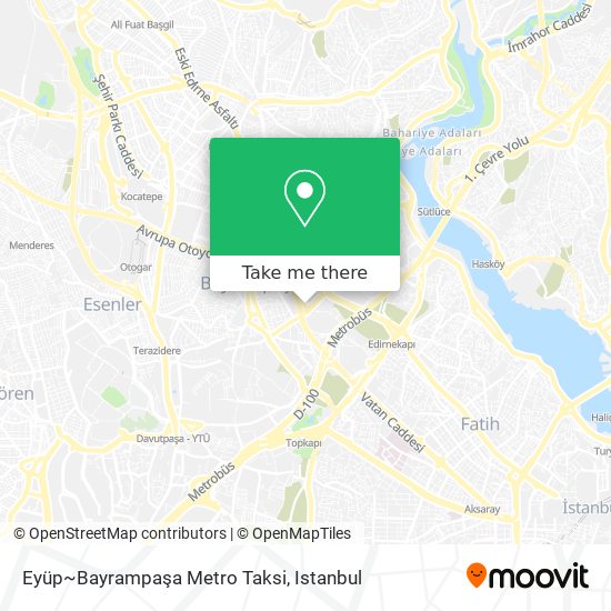 Eyüp~Bayrampaşa Metro Taksi map