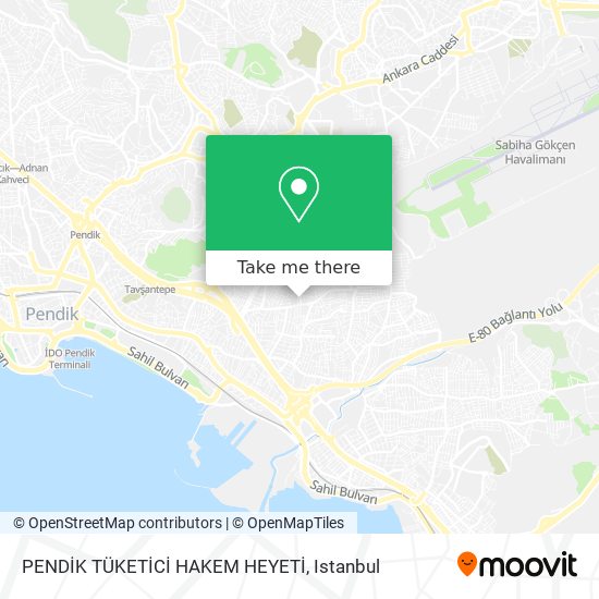PENDİK TÜKETİCİ HAKEM HEYETİ map