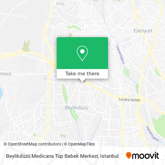 Beylikdüzü Medicana Tüp Bebek Merkezi map