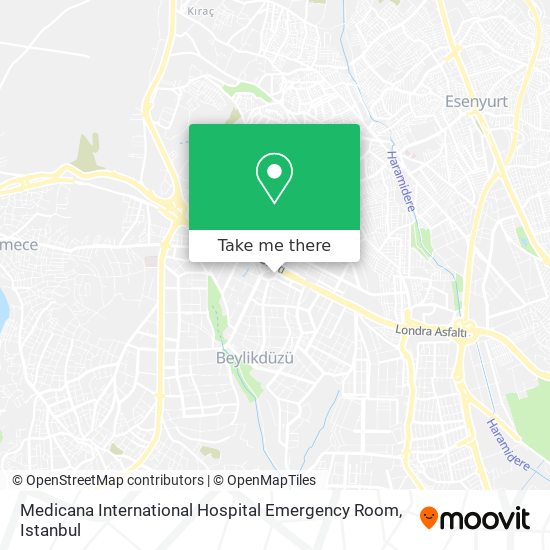 Medicana International Hospital Emergency Room map