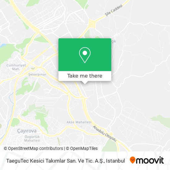 TaeguTec Kesici Takımlar San. Ve Tic. A.Ş. map