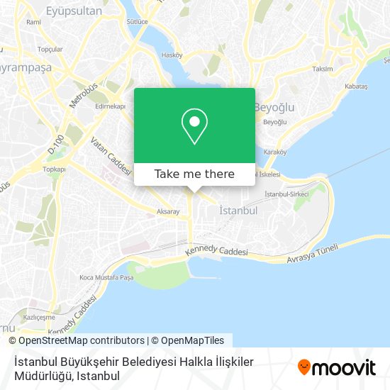 İstanbul Büyükşehir Belediyesi Halkla İlişkiler Müdürlüğü map