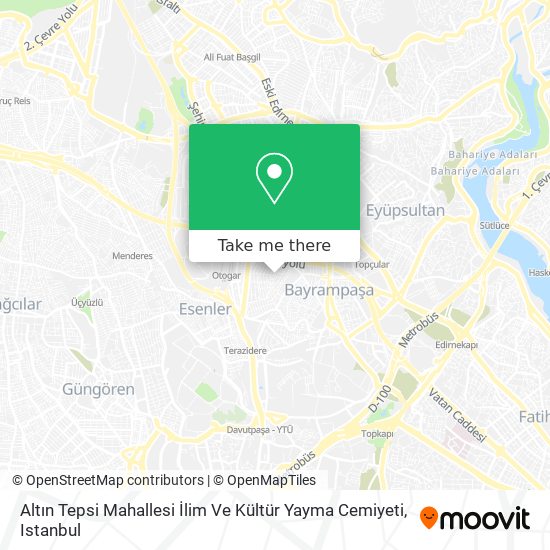 Altın Tepsi Mahallesi İlim Ve Kültür Yayma Cemiyeti map