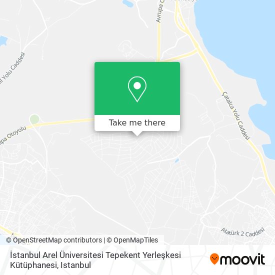 İstanbul Arel Üniversitesi Tepekent Yerleşkesi Kütüphanesi map