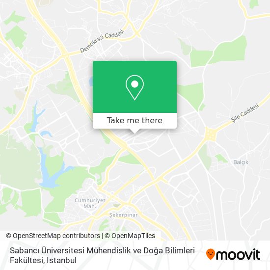 Sabancı Üniversitesi Mühendislik ve Doğa Bilimleri Fakültesi map
