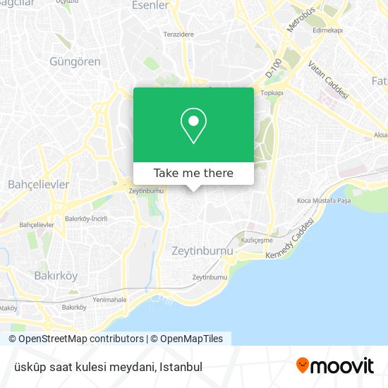 üskûp saat kulesi meydani map