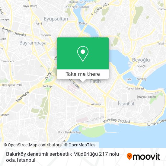 Bakırköy denetimli serbestlik Müdürlüğü 217 nolu oda map