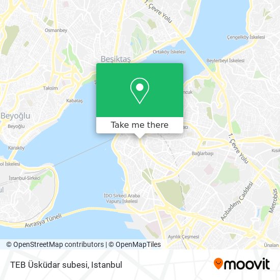 TEB Üsküdar subesi map