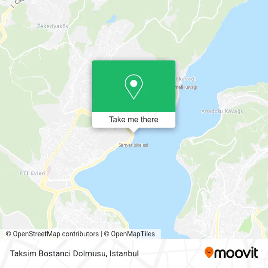 Taksim Bostanci Dolmusu map