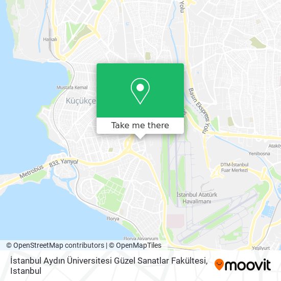 İstanbul Aydın Üniversitesi Güzel Sanatlar Fakültesi map