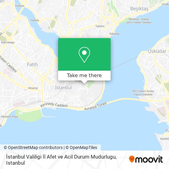 İstanbul Valiligi İl Afet ve Acil Durum Mudurlugu map