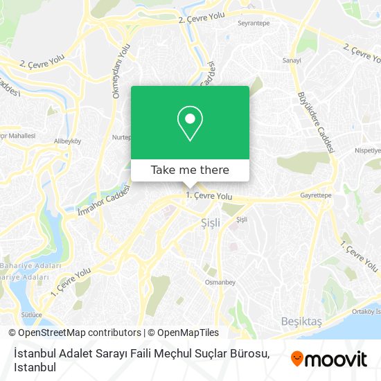 İstanbul Adalet Sarayı Faili Meçhul Suçlar Bürosu map