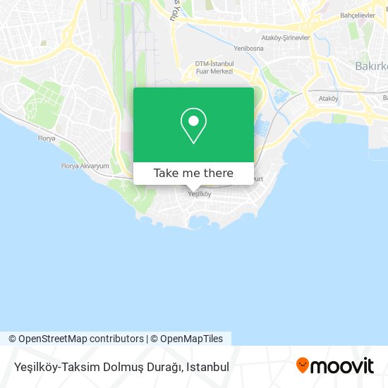 Yeşilköy-Taksim Dolmuş Durağı map