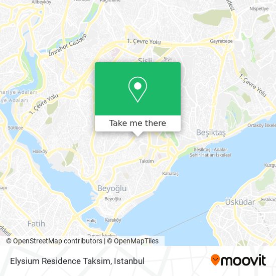 Elysium Residence Taksim map