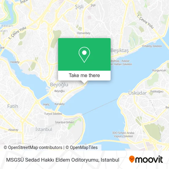 MSGSÜ Sedad Hakkı Eldem Oditoryumu map