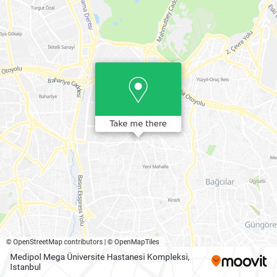 Medipol Mega Üniversite Hastanesi Kompleksi map