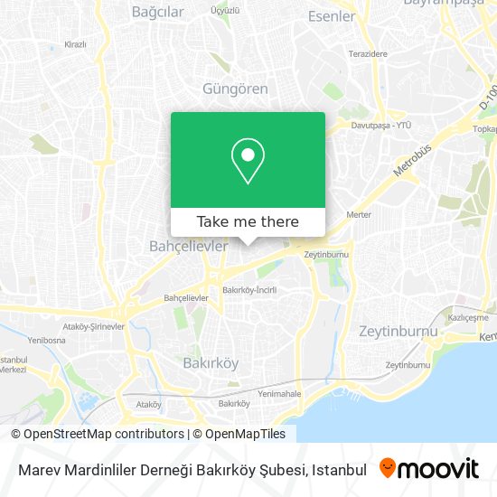 Marev Mardinliler Derneği Bakırköy Şubesi map