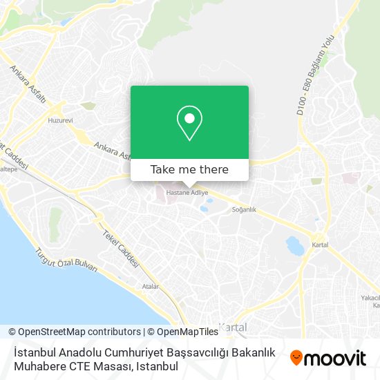 İstanbul Anadolu Cumhuriyet Başsavcılığı Bakanlık Muhabere CTE Masası map