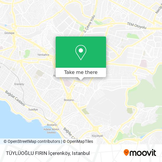 TÜYLÜOĞLU FIRIN İçerenköy map