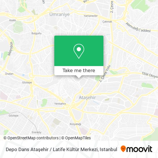 Depo Dans Ataşehir / Latife Kültür Merkezi map