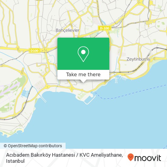 Acıbadem Bakırköy Hastanesi / KVC Ameliyathane map