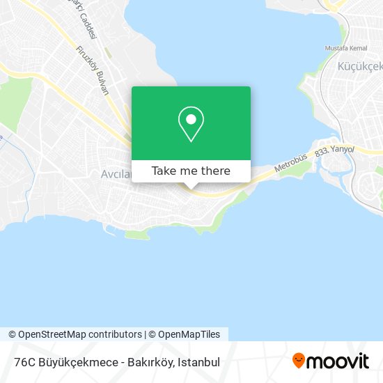 76C Büyükçekmece - Bakırköy map