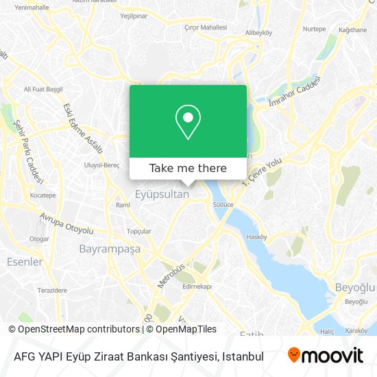 AFG YAPI Eyüp Ziraat Bankası Şantiyesi map