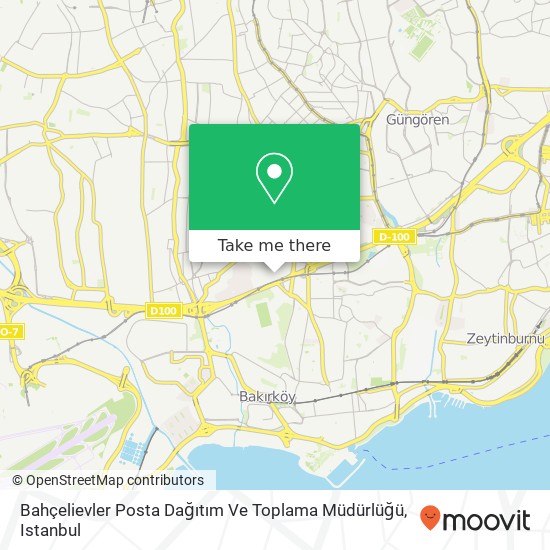 Bahçelievler Posta Dağıtım Ve Toplama Müdürlüğü map