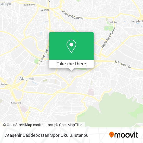 Ataşehir Caddebostan Spor Okulu map