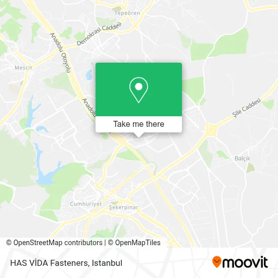 HAS VİDA Fasteners map