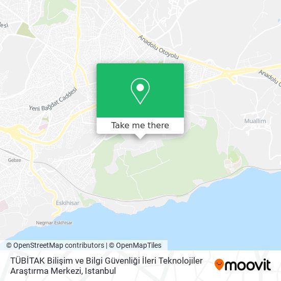 TÜBİTAK Bilişim ve Bilgi Güvenliği İleri Teknolojiler Araştırma Merkezi map