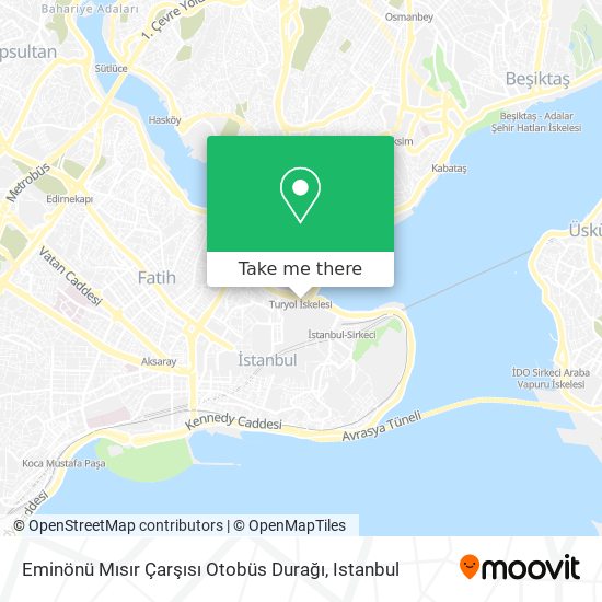 Eminönü Mısır Çarşısı Otobüs Durağı map